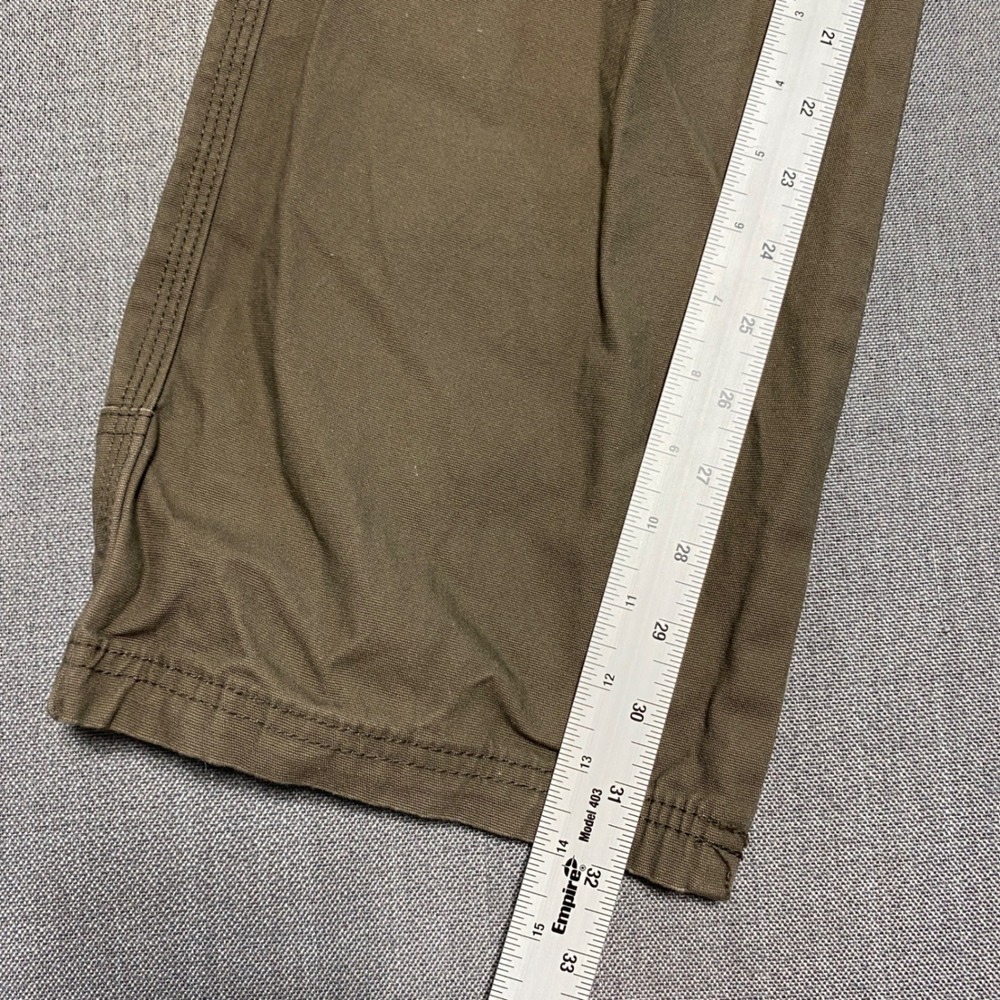 Noble Outfitters Mens Cargo Pants 38x32 Olive Brown Canvas Stretch Tactical Work - Picture 5 of 11